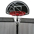 15Ft Trampoline With Basketball Hoop Recreational Trampolines With Ladder ,Shoe Bag And Galvanized Anti Rust Coating Army Green Steel