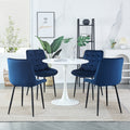 Dining Chair 2Pcs Blue Modern Style Technology Suitable For Restaurants, Cafes, Taverns, Offices, Living Rooms, Reception Rooms.Simple Structure, Easy Installation. Blue Polyester Velvet