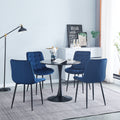 Dining Chair 2Pcs Blue Modern Style Technology Suitable For Restaurants, Cafes, Taverns, Offices, Living Rooms, Reception Rooms.Simple Structure, Easy Installation. Blue Polyester Velvet