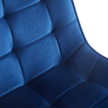 Dining Chair 2Pcs Blue Modern Style Technology Suitable For Restaurants, Cafes, Taverns, Offices, Living Rooms, Reception Rooms.Simple Structure, Easy Installation. Blue Polyester Velvet