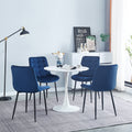 Dining Chair 2Pcs Blue Modern Style Technology Suitable For Restaurants, Cafes, Taverns, Offices, Living Rooms, Reception Rooms.Simple Structure, Easy Installation. Blue Polyester Velvet