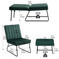 Green Modern Lazy Lounge Chair, Contemporary Single Leisure Upholstered Sofa Chair Set Green Primary Living Space Modern Foam Velvet