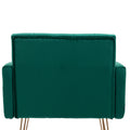 Coolmore Velvet Armchair Single Sofa Modern Tufted Upholstered Side Reading Chairs With Arm And Gold Metal Leg For Living Room Bedroom Green Green Foam Velvet