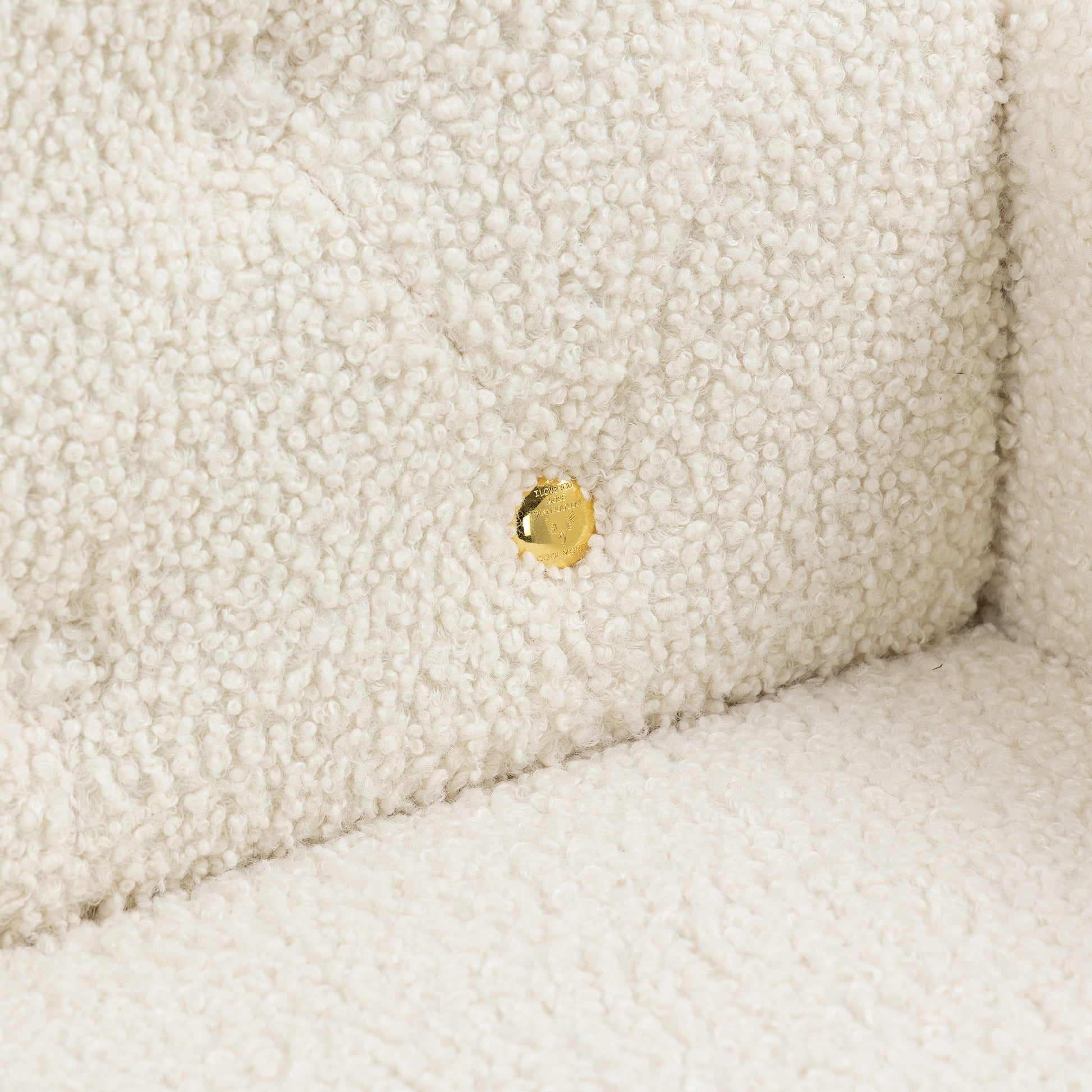 Coolmore Armchair Single Sofa Modern Tufted Upholstered Side Reading Chairs With Arm And Gold Metal Leg For Living Room Bedroom White Teddy White Teddy Foam Teddy