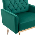 Coolmore Velvet Armchair Single Sofa Modern Tufted Upholstered Side Reading Chairs With Arm And Gold Metal Leg For Living Room Bedroom Green Green Foam Velvet