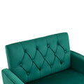 Coolmore Velvet Armchair Single Sofa Modern Tufted Upholstered Side Reading Chairs With Arm And Gold Metal Leg For Living Room Bedroom Green Green Foam Velvet
