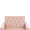 Coolmore Velvet Armchair Single Sofa Modern Tufted Upholstered Side Reading Chairs With Arm And Gold Metal Leg For Living Room Bedroom Pink Pink Foam Velvet