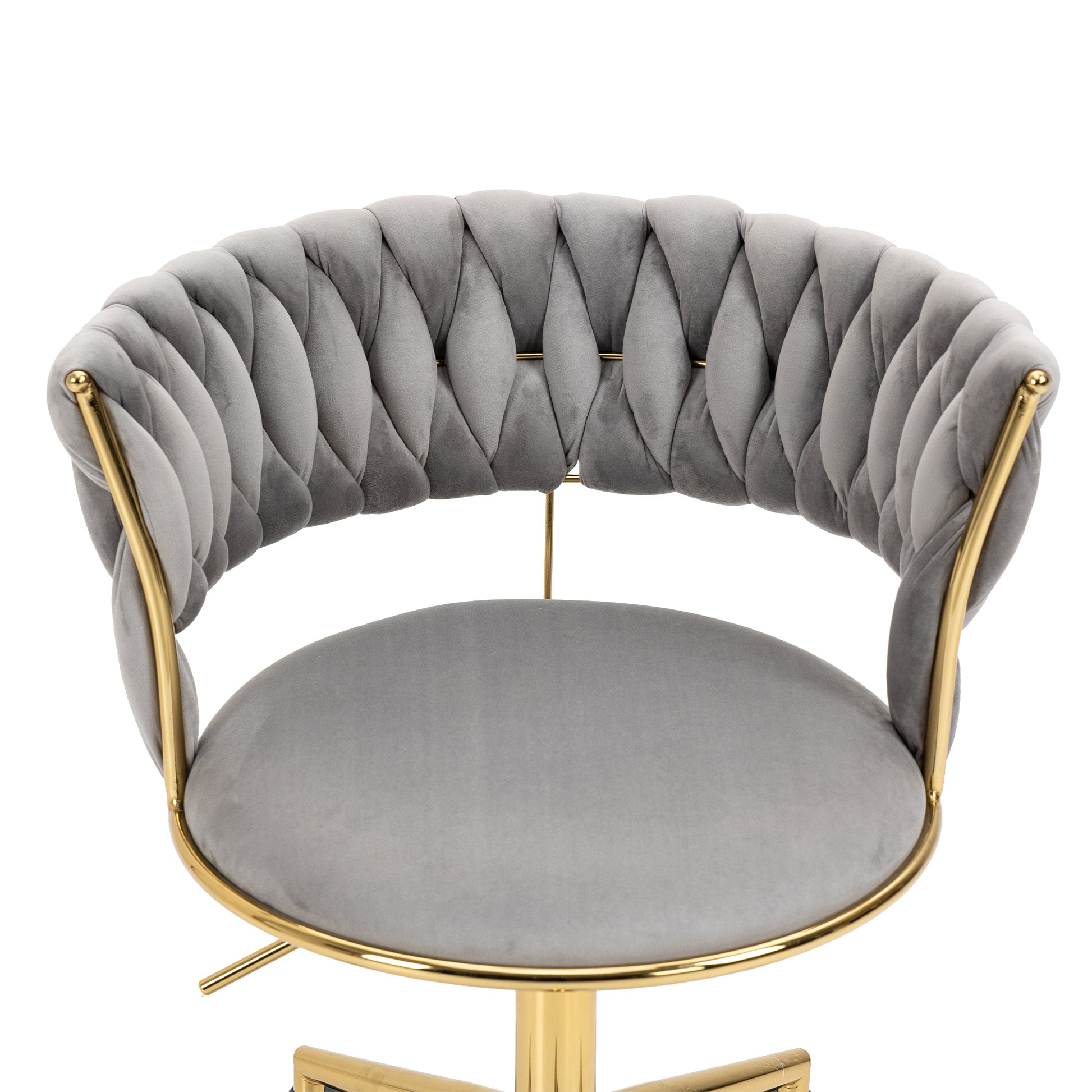 Coolmore Home Office Desk Chair, Vanity Chair, Modern Adjustable Home Computer Executive Chair Swivel Task Chair For Small Space, Living Room, Make Up, Studying Gray Polyester