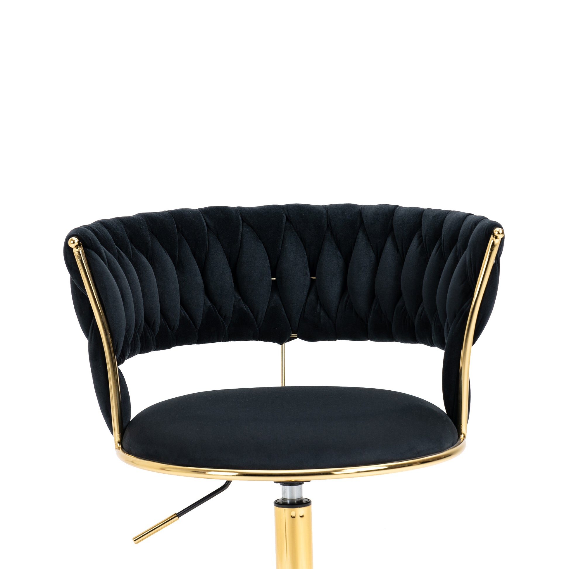 Coolmore Home Office Desk Chair, Vanity Chair, Modern Adjustable Home Computer Executive Chair Swivel Task Chair For Small Space, Living Room, Make Up, Studying Black Polyester