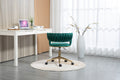 Coolmore Home Office Desk Chair, Vanity Chair, Modern Adjustable Home Computer Executive Chair Swivel Task Chair For Small Space, Living Room, Make Up, Studying Emerald Polyester