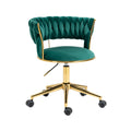 Coolmore Home Office Desk Chair, Vanity Chair, Modern Adjustable Home Computer Executive Chair Swivel Task Chair For Small Space, Living Room, Make Up, Studying Emerald Polyester
