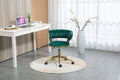 Coolmore Home Office Desk Chair, Vanity Chair, Modern Adjustable Home Computer Executive Chair Swivel Task Chair For Small Space, Living Room, Make Up, Studying Emerald Polyester