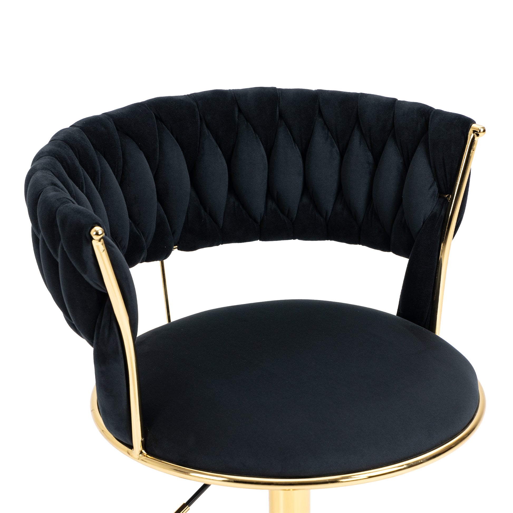 Coolmore Home Office Desk Chair, Vanity Chair, Modern Adjustable Home Computer Executive Chair Swivel Task Chair For Small Space, Living Room, Make Up, Studying Black Polyester