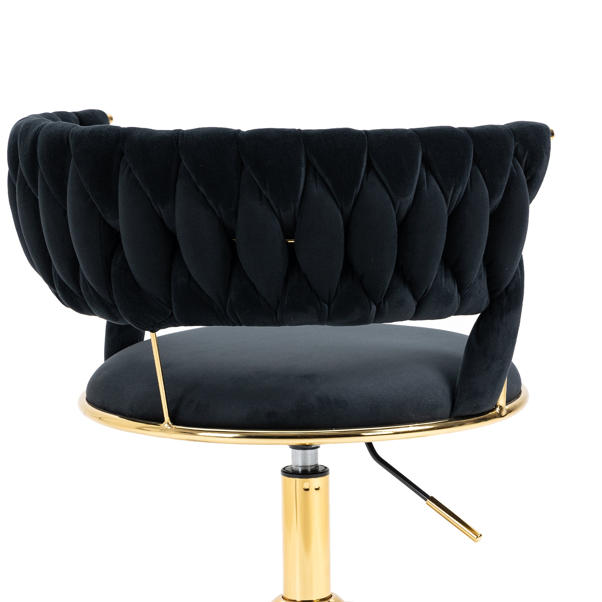 Coolmore Home Office Desk Chair, Vanity Chair, Modern Adjustable Home Computer Executive Chair Swivel Task Chair For Small Space, Living Room, Make Up, Studying Black Polyester