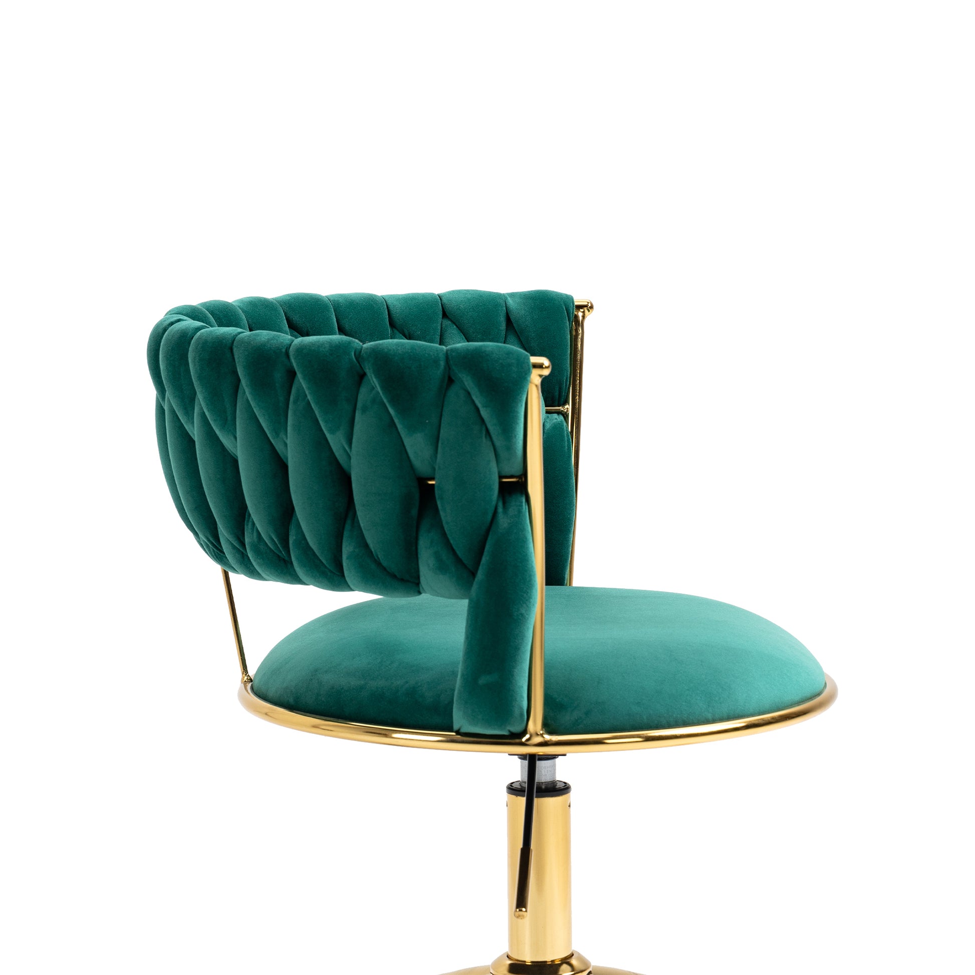 Coolmore Home Office Desk Chair, Vanity Chair, Modern Adjustable Home Computer Executive Chair Swivel Task Chair For Small Space, Living Room, Make Up, Studying Emerald Polyester