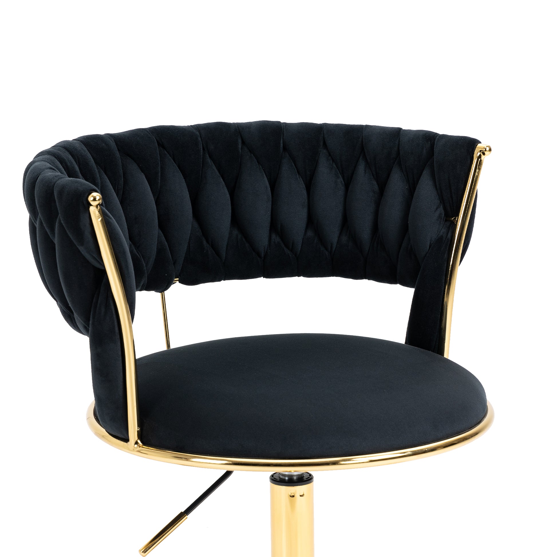 Coolmore Home Office Desk Chair, Vanity Chair, Modern Adjustable Home Computer Executive Chair Swivel Task Chair For Small Space, Living Room, Make Up, Studying Black Polyester