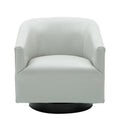 Garland Dove Grey Wood Base Swivel Chair Grey Foam Pu Leather