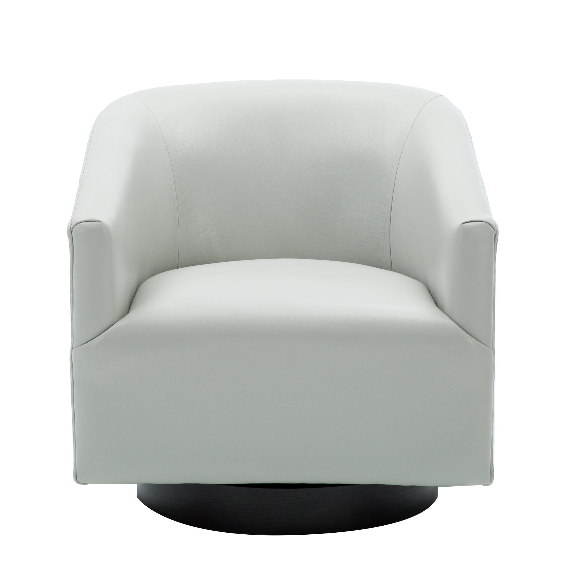 Garland Dove Grey Wood Base Swivel Chair Grey Foam Pu Leather