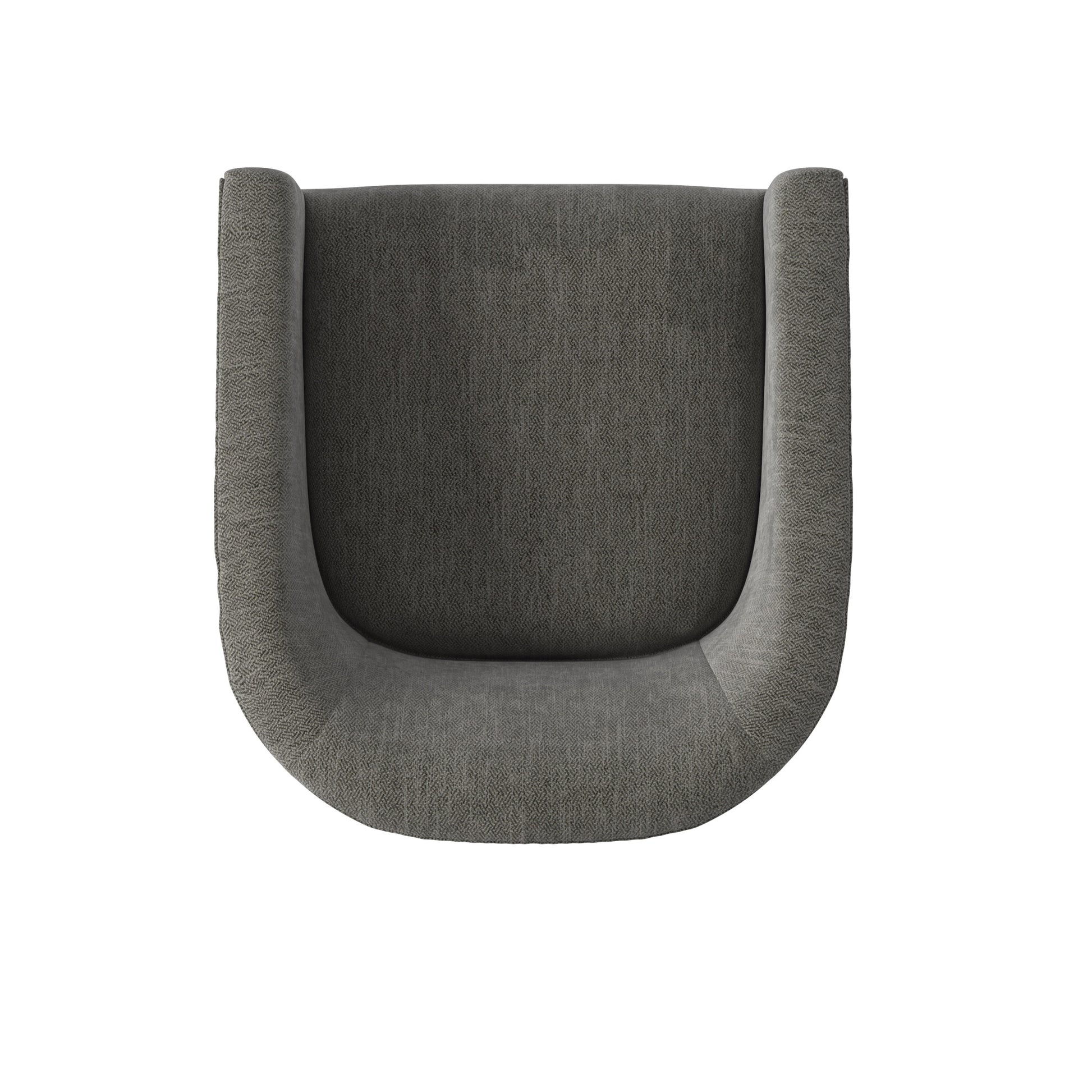 Garland Charcoal Wood Base Swivel Chair Charcoal Grey Foam Polyester