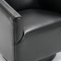 Garland Black Wood Base Swivel Chair Black Foam Pu Leather