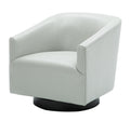 Garland Dove Grey Wood Base Swivel Chair Grey Foam Pu Leather