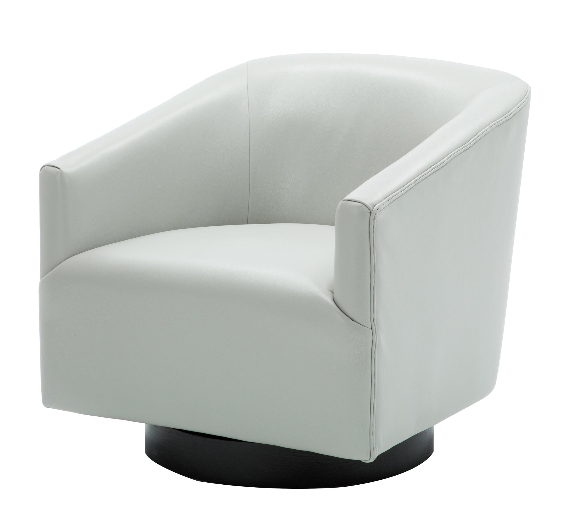 Garland Dove Grey Wood Base Swivel Chair Grey Foam Pu Leather