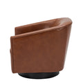 Garland Caramel Wood Base Swivel Chair Caramel Foam Pu Leather