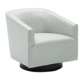 Garland Dove Grey Wood Base Swivel Chair Grey Foam Pu Leather