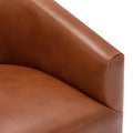 Garland Caramel Wood Base Swivel Chair Caramel Foam Pu Leather