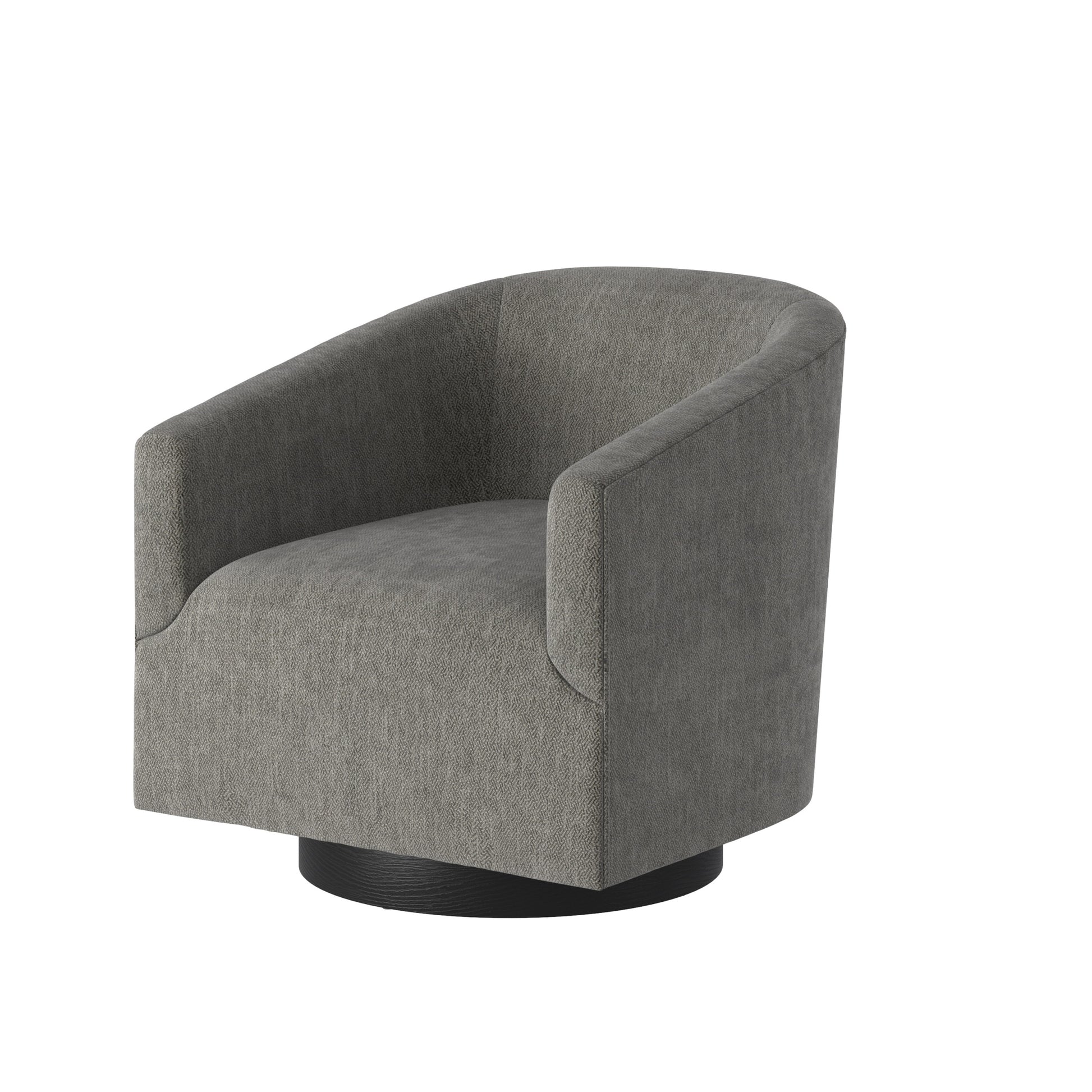 Garland Charcoal Wood Base Swivel Chair Charcoal Grey Foam Polyester