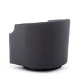 Isabelle Ashen Grey Swivel Glider Barrel Chair Grey Foam Polyester