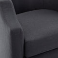 Isabelle Ashen Grey Swivel Glider Barrel Chair Grey Foam Polyester