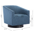 Garland Cadet Blue Wood Base Swivel Chair Blue Foam Polyester
