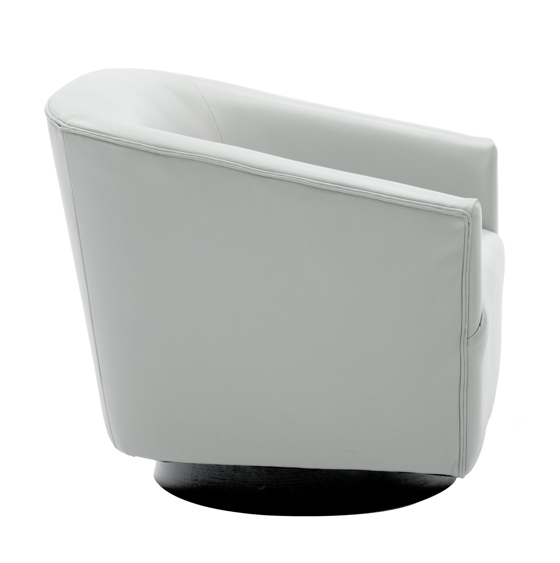 Garland Dove Grey Wood Base Swivel Chair Grey Foam Pu Leather