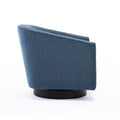 Garland Cadet Blue Wood Base Swivel Chair Blue Foam Polyester