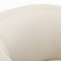 Isabelle Linen Swivel Glider Barrel Chair Natural Foam Polyester