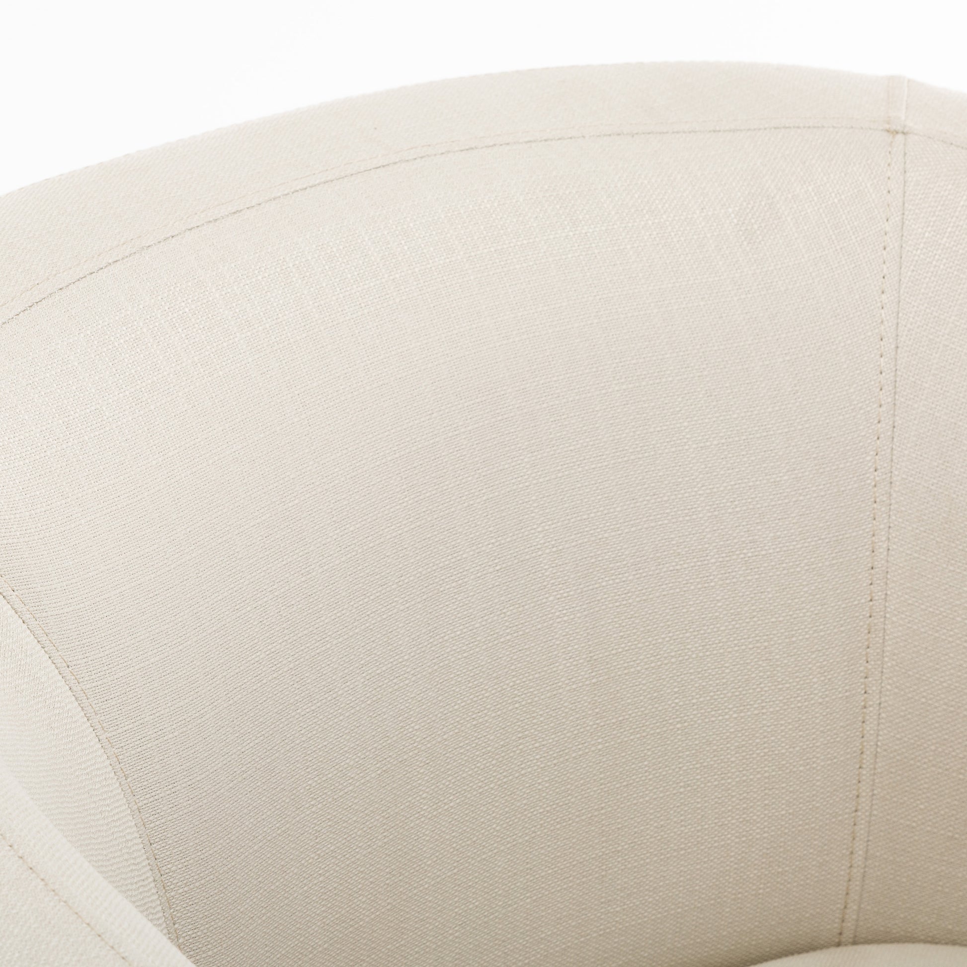Isabelle Linen Swivel Glider Barrel Chair Natural Foam Polyester