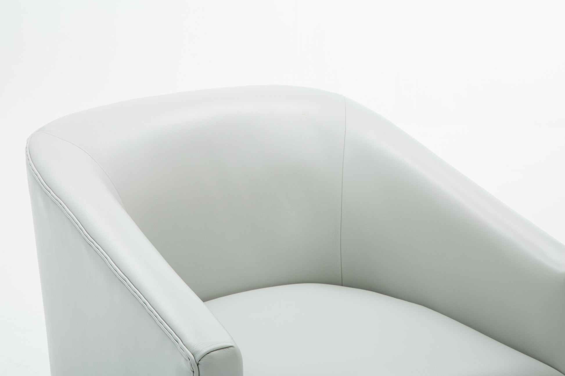 Garland Dove Grey Wood Base Swivel Chair Grey Foam Pu Leather