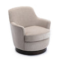 Richfield Oatmeal Wood Base Swivel Chair Natural Foam Polyester