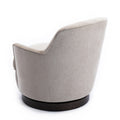 Richfield Oatmeal Wood Base Swivel Chair Natural Foam Polyester