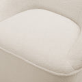 Anson Boucle Swivel Chair Off White Foam Fabric
