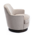 Richfield Oatmeal Wood Base Swivel Chair Natural Foam Polyester