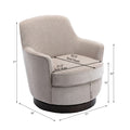 Richfield Oatmeal Wood Base Swivel Chair Natural Foam Polyester