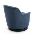 Richfield Cadet Blue Wood Base Swivel Chair Blue Foam Polyester