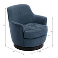 Richfield Cadet Blue Wood Base Swivel Chair Blue Foam Polyester
