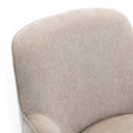 Richfield Oatmeal Wood Base Swivel Chair Natural Foam Polyester