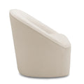 Anson Boucle Swivel Chair Off White Foam Fabric