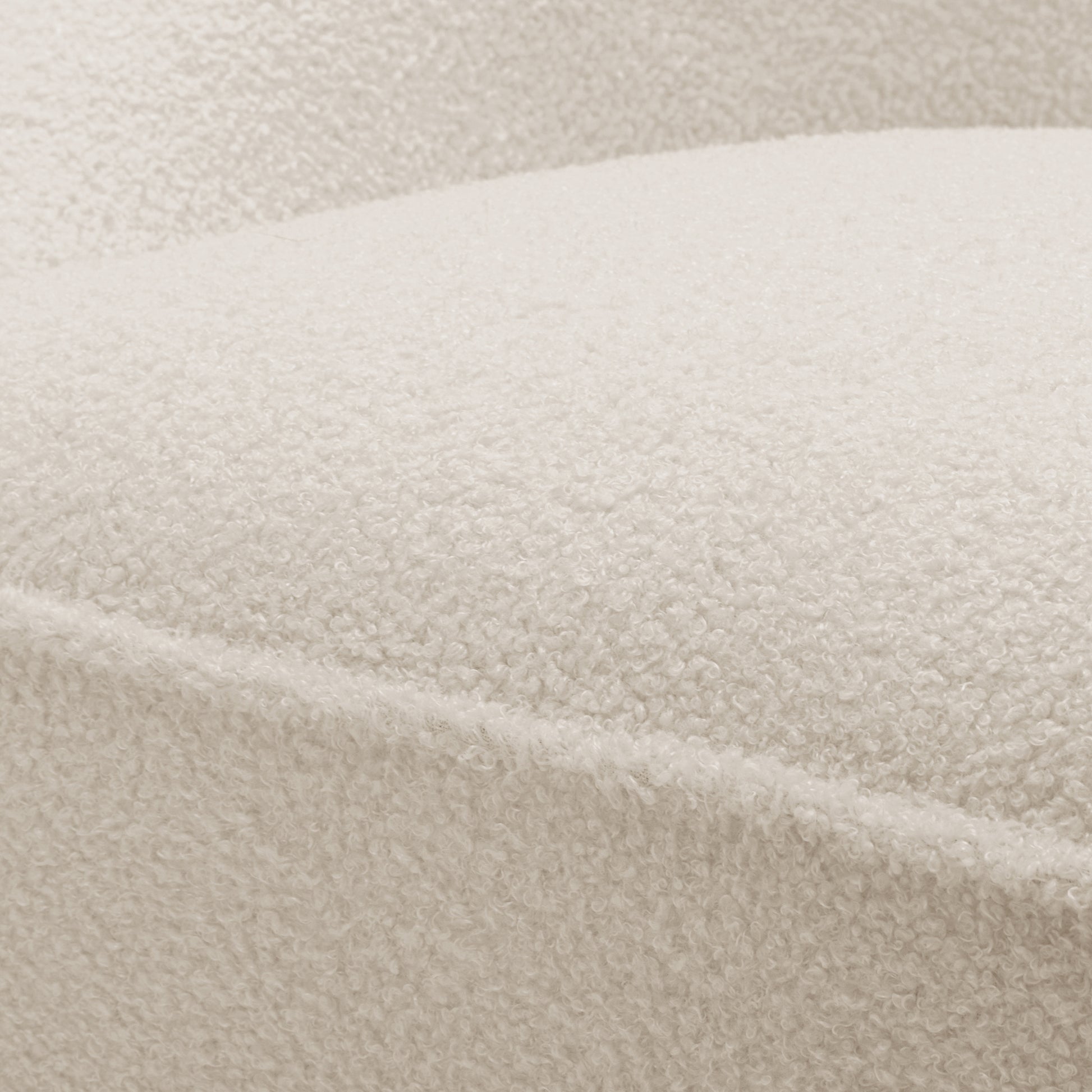 Anson Boucle Swivel Chair Off White Foam Fabric