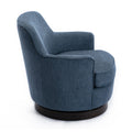 Richfield Cadet Blue Wood Base Swivel Chair Blue Foam Polyester