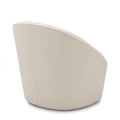 Anson Boucle Swivel Chair Off White Foam Fabric